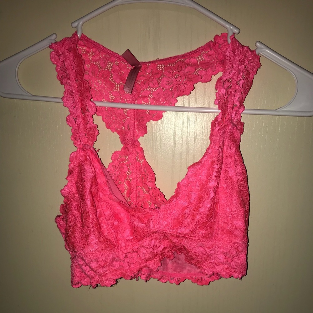 pink bralette